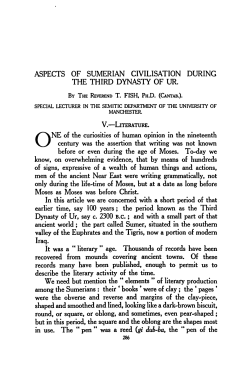 the third dynasty of ur. - Manchester eScholar