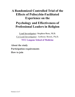 Psilocybin-facilitated experiences of professional leaders in religion