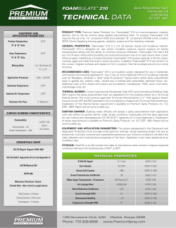 Premium Foamsulate 210 TDS