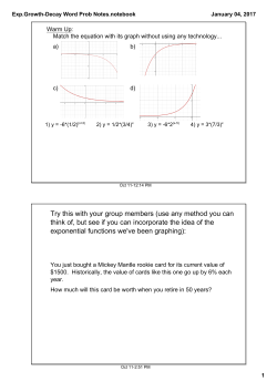 Exp. Growth and Decay Word Problem notes