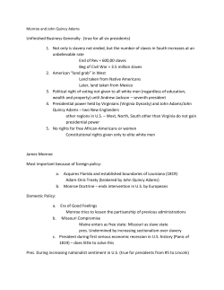 Monroe and John Quincy Adams