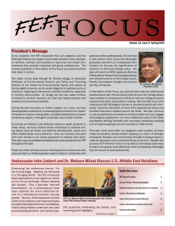 President`s Message Ambassador John Limbert and Dr. Mohsen