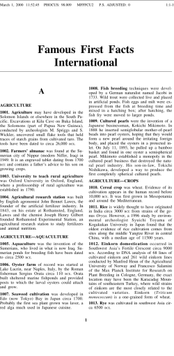 Famous First Facts International