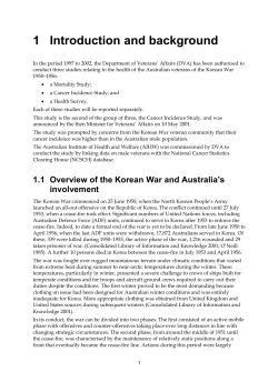 Cancer Incidence Study 2003 - Australian Institute of Health and