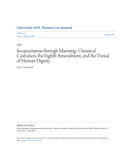 Incapacitation through Maiming: Chemical Castration, the Eighth