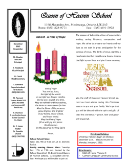 December Newsletter - Queen of Heaven
