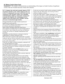 SC History Need to Know Facts Standard 8-7