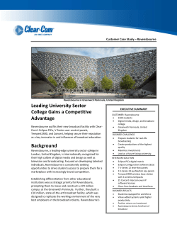 Leading University Sector College Gains a Competitive - Clear-Com