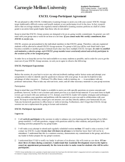 EXCEL Group Participant Agreement