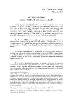Outward FDI from Brazil