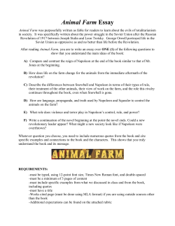 Animal Farm Essay - Mr. Divis` Classroom