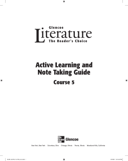 Active Learning and Note Taking Guide
