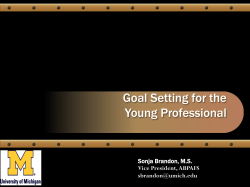 Goal Setting for the Young Professional