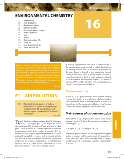 ENVIRONMENTAL CHEMISTRY E1 AIR pOLLuTION