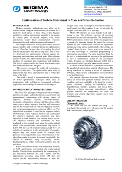 Optimization of Turbine Disk aimed to Mass and Stress