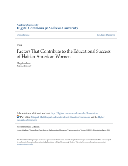 Factors That Contribute to the Educational Success of Haitian