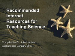 Dr Lambert`s Favorite Science and Education Websites