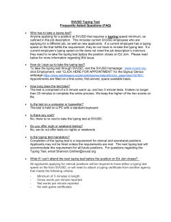 SVUSD Typing Test Frequently Asked Questions