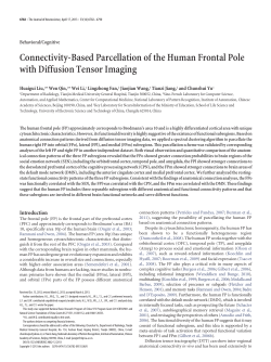 Connectivity-Based Parcellation of the Human Frontal Pole with