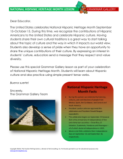 national hispanic heritage month lesson