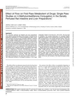 Effect of Flow on First-Pass Metabolism of Drugs: Single Pass