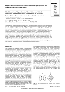 Organic/inorganic molecular conductors based upon perylene and