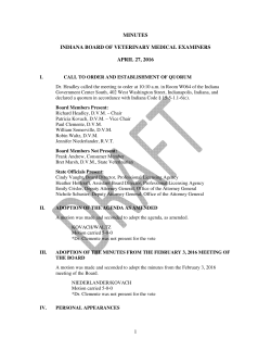 Indiana Board of Veterinary Medical Examiners