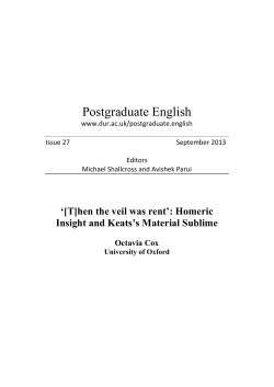 Postgraduate English - Durham University Community