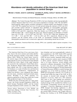 Abundance and density estimation of the American black
