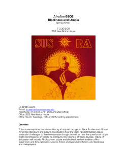 Blackness and Utopia Syllabus