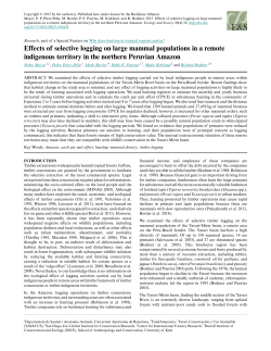 Effects of selective logging on large mammal populations in a
