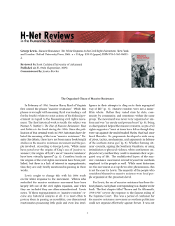 The Organized Chaos of Massive Resistance - H-Net