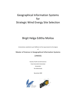 Geographical Information Systems for Strategic Wind Energy Site