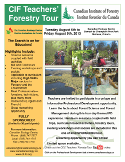 CIF Teachers` Forestry Tour - Ontario Professional Foresters