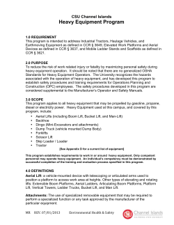 Heavy Equipment Program - California State University Channel