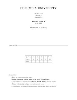 Solution - Columbia Math Department
