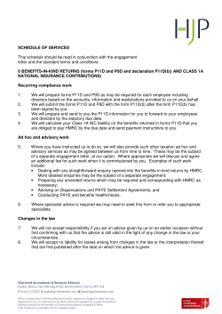 SCHEDULE OF SERVICES This schedule should be read in