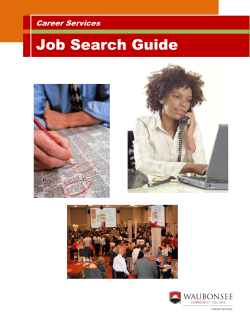 Job Search Guide - Waubonsee Community College