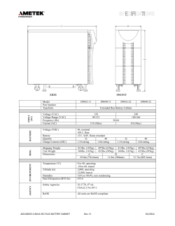 Battery Cabinet Spec Sheet