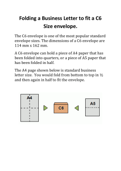 Folding a Business Letter to fit a C6 Size envelope.