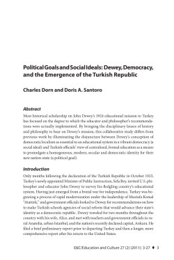 Political Goals and Social Ideals: Dewey - Purdue e-Pubs