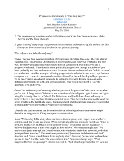 Progressive Christianity 1 - Lynnewood United Methodist Church