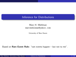 Inference for Distributions