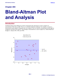 Bland-Altman Plot and Analysis