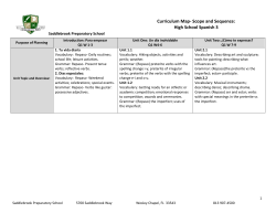 Curriculum Map- Scope and Sequence: High