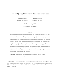 Love for Quality, Comparative Advantage, and Trade