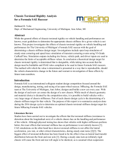 Chassis Torsional Rigidity Analysis for a Formula SAE Racecar