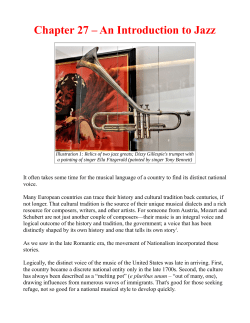 Chapter 27 &ndash; An Introduction to Jazz