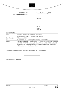 5553/09 DM/ps 1 DG C I A COU CIL OF THE EUROPEA U IO