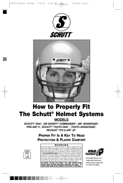 How to Properly Fit The Schutt Helmet Systems